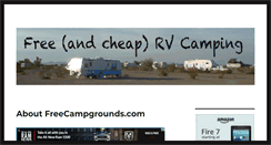 Desktop Screenshot of freecampgrounds.com